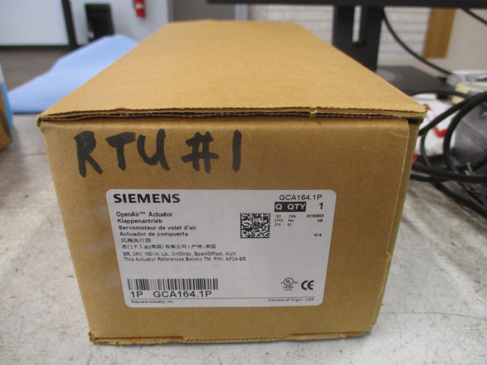 Siemens OpenAir Actuator GCA164.1P 160 In. Lb. New Surplus