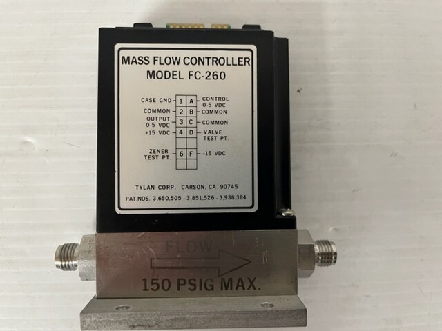 TYLAN MASS FLOW CONTROLLER FC-260V, 500 SCCM CH3
