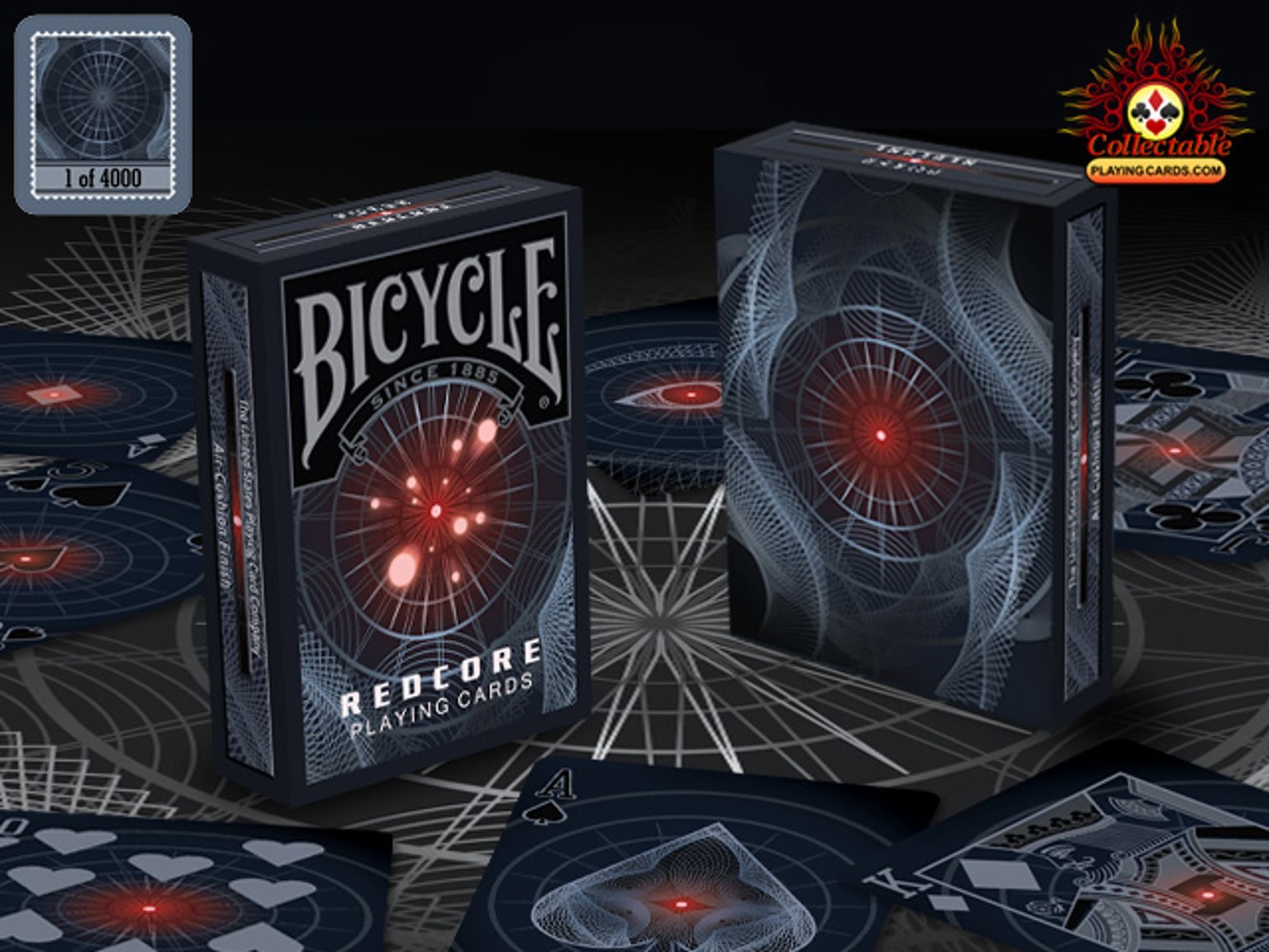 REDCORE BICYCLE LIMITED EDITION DECK PLAYING CARDS BY COLLECTABLE MAGIC GAMES
