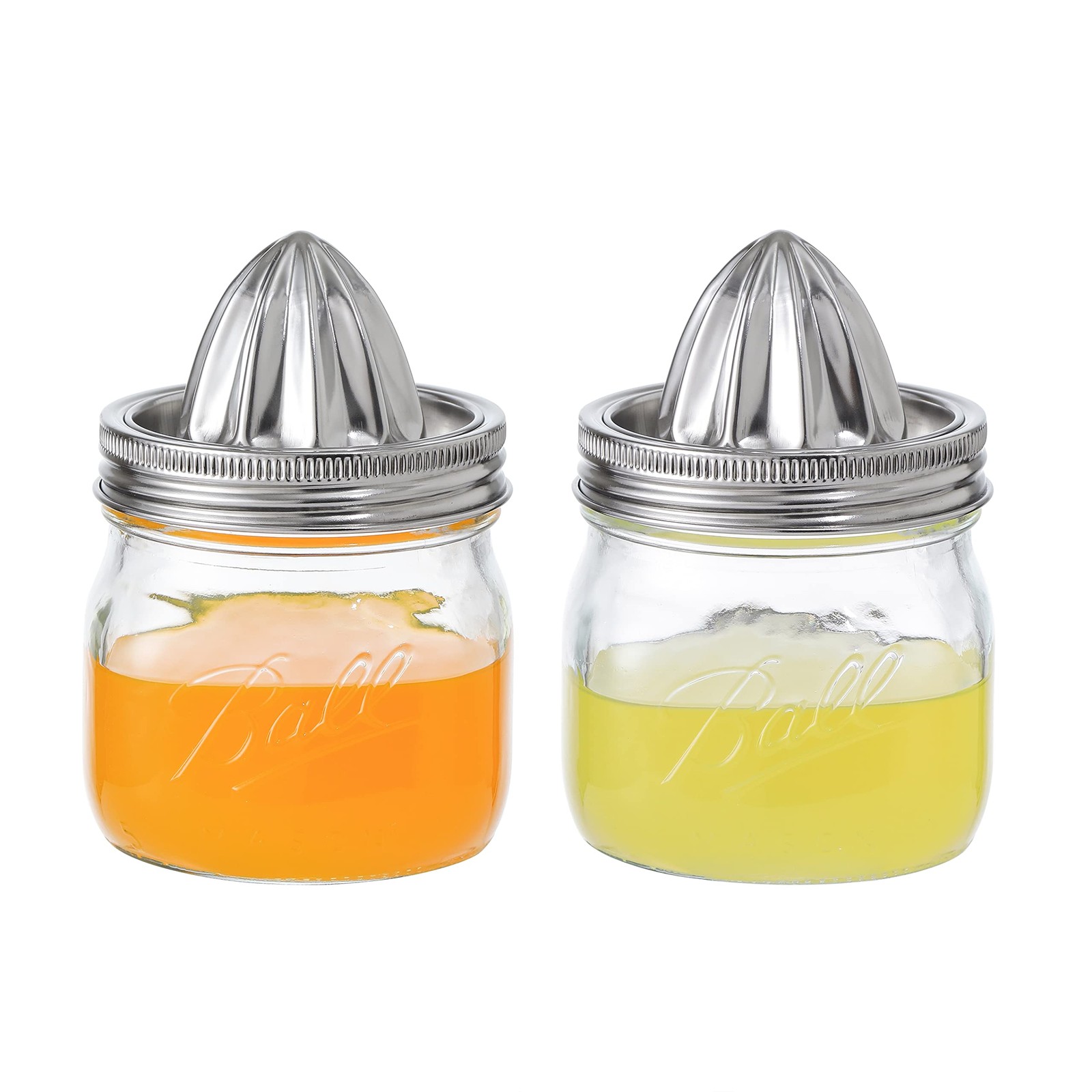 Lemon Lime Orange Manual Juicers Stainless Steel Hand Squeezer with Glass Mas...