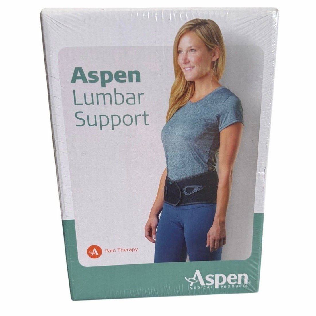 Aspen Lumbar Support Back Brace Medium Adjustable Lower Back Pain Relief NEW