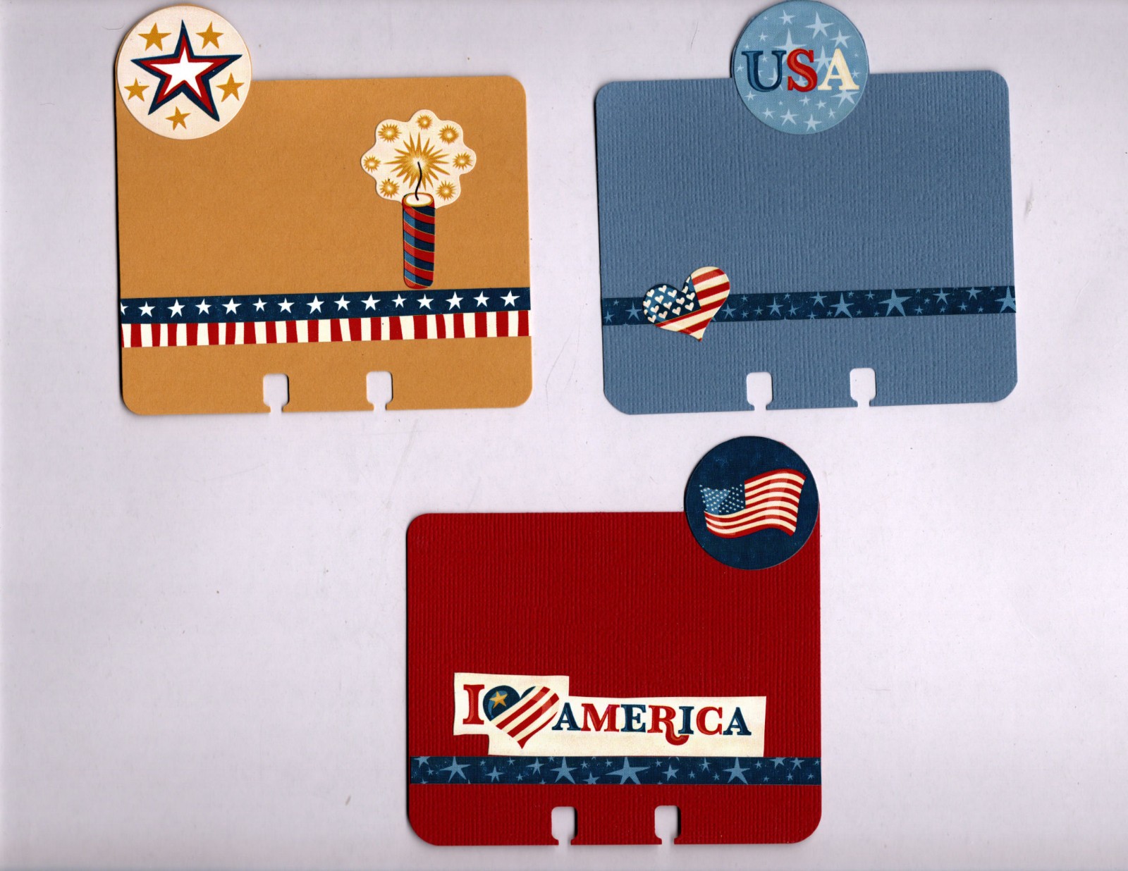 U.S.A. (6 TABBED) MEMORYDEX/ROLODEX CARDS Double-Sided HANDMADE