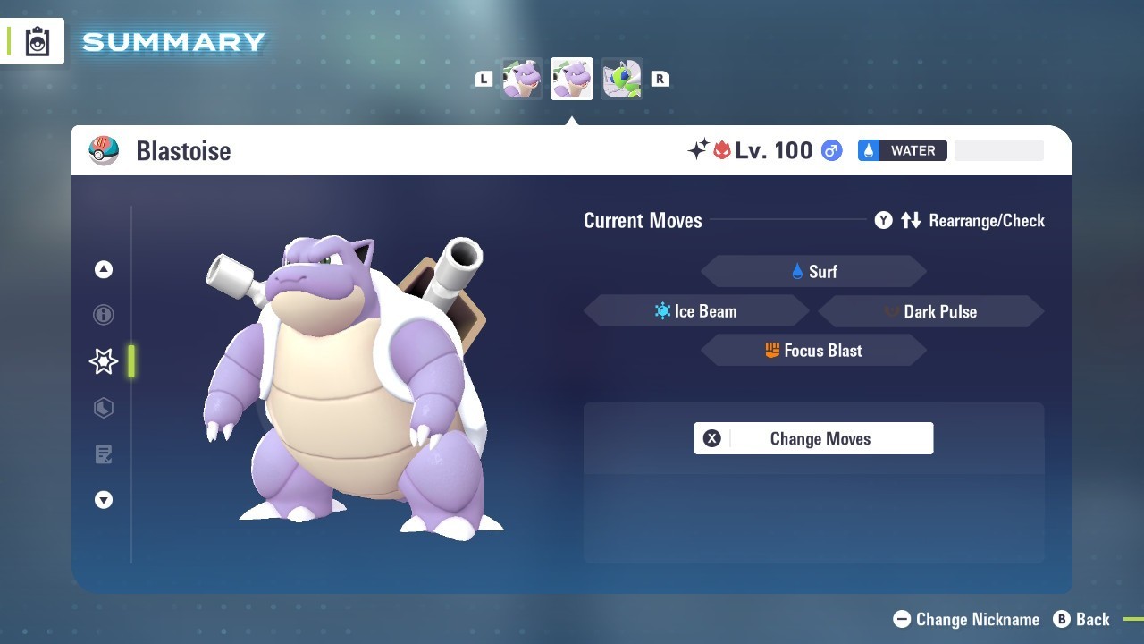 Blastoise Shiny Alpha 6IVs Battle Ready - Legends ZA