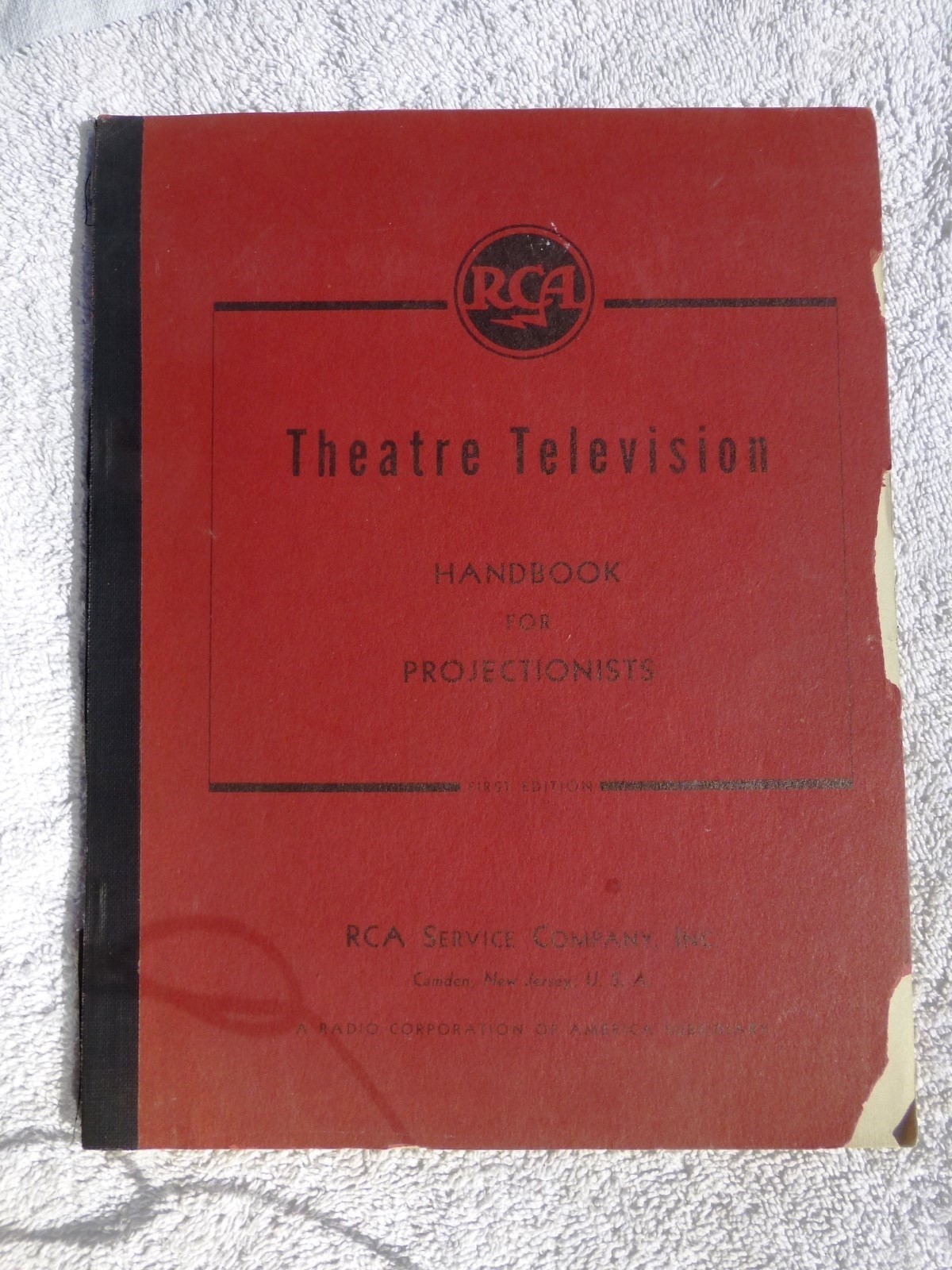 1945 RCA Service RED BOOK Theatre TELEVISION HANDBOOK for Projectionists Theater
