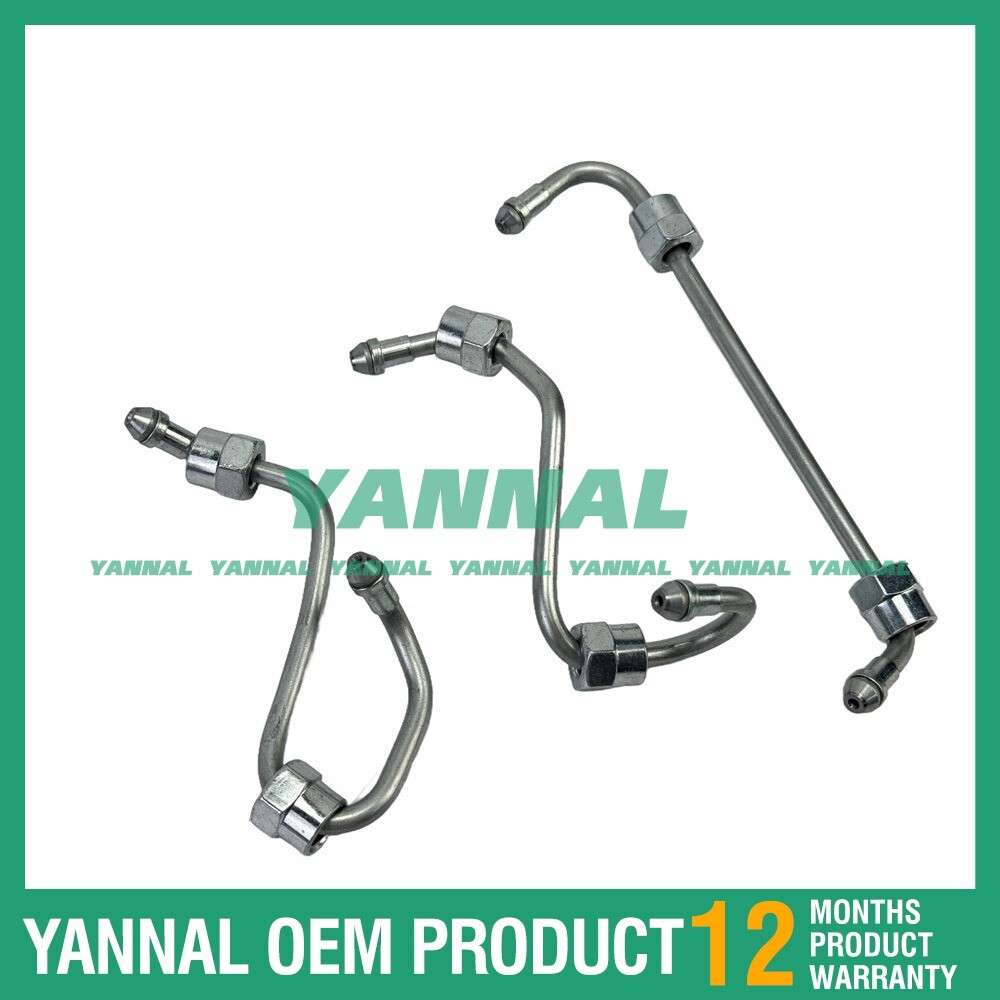 3 PCS 30L61-07100 30L61-07200 30L61-07300 Fuel Pipe For Mitsubishi L3E Engine