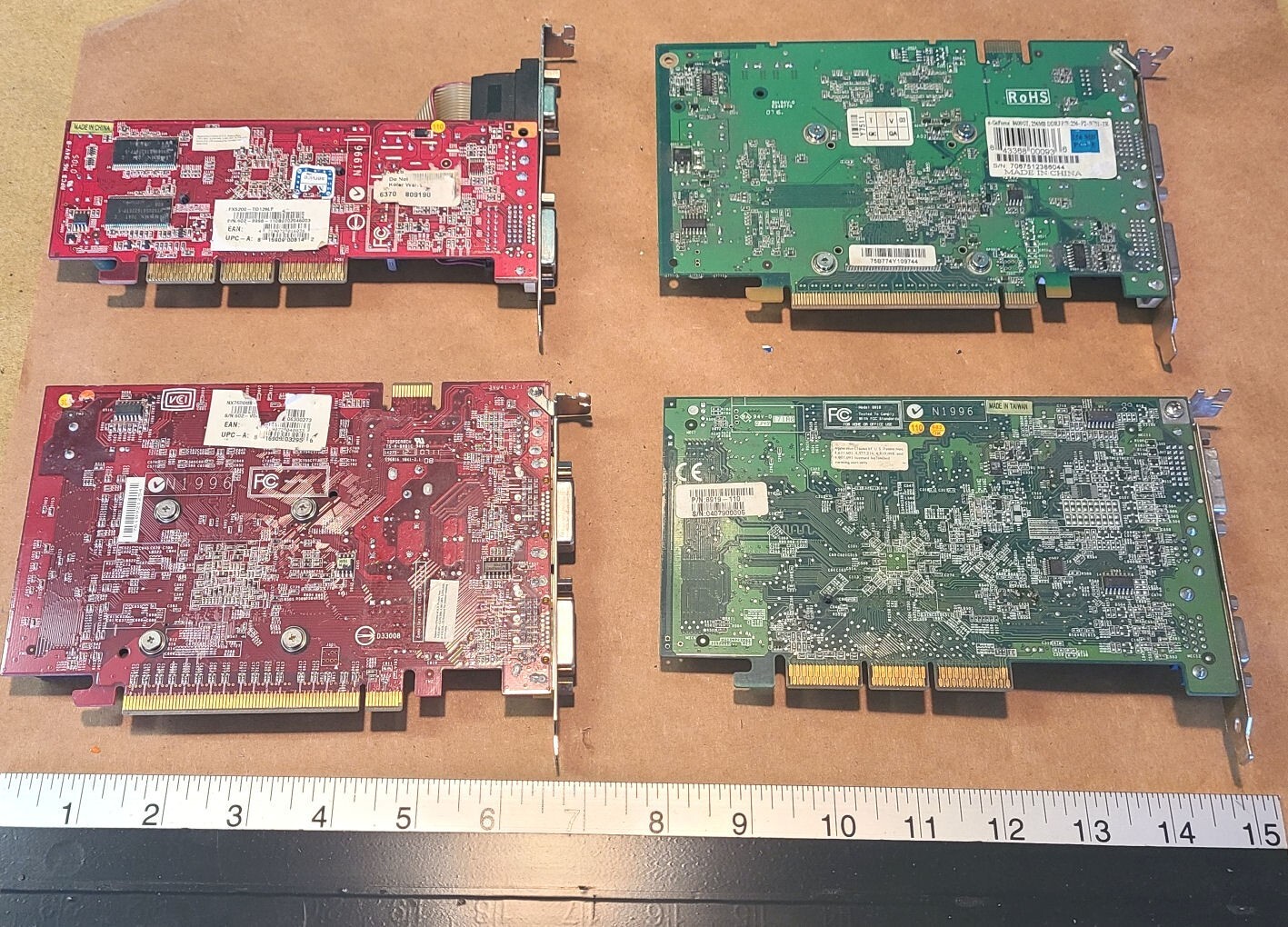 arcade game video cards - untested - qty. 4 for 1 price