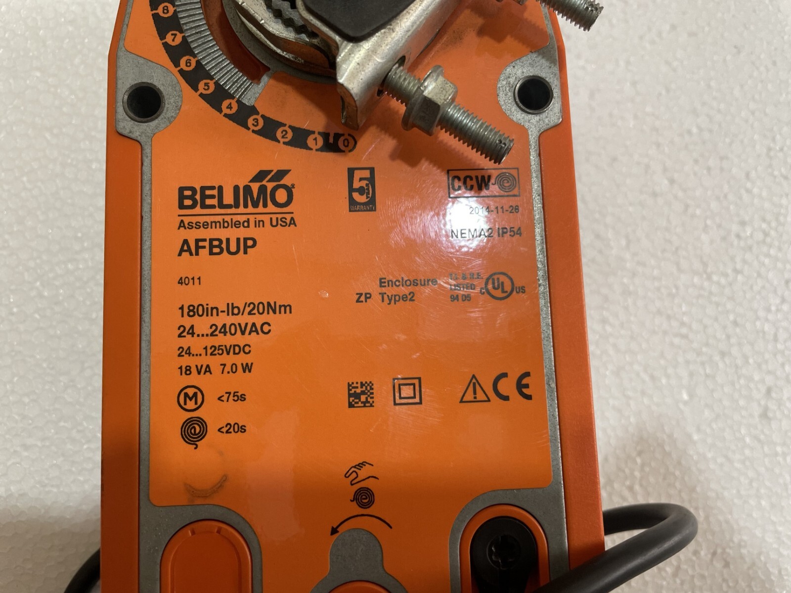 Belimo AFBUP Fire and smoke dampers / Spring-return actuator - Belimo AFBUP