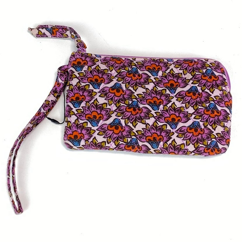 Vera Bradley Scaevola Fan Wristlet Zippered Cotton