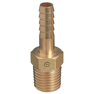 Brass Hose Adaptor, NPT Thread/Barb, Brass, 3/8 in Western Enterprises 543