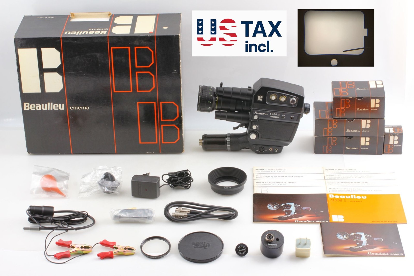 [As-Is] Beaulieu 5008S Super 8 Film Camera Optivaron 6-70mm f1.4 Lens From JAPAN