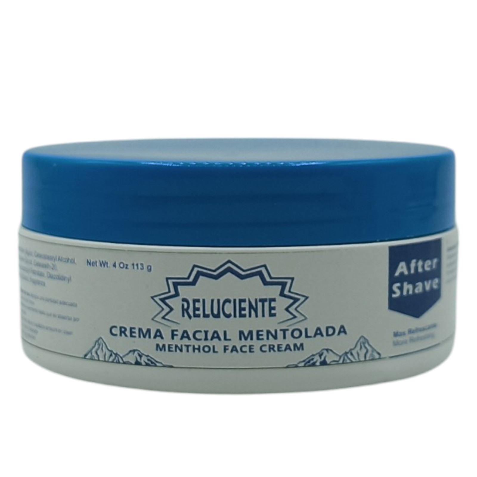 Reluciente After Shave Menthol Face Cream 4oz Cooling Hydrating Skin Care