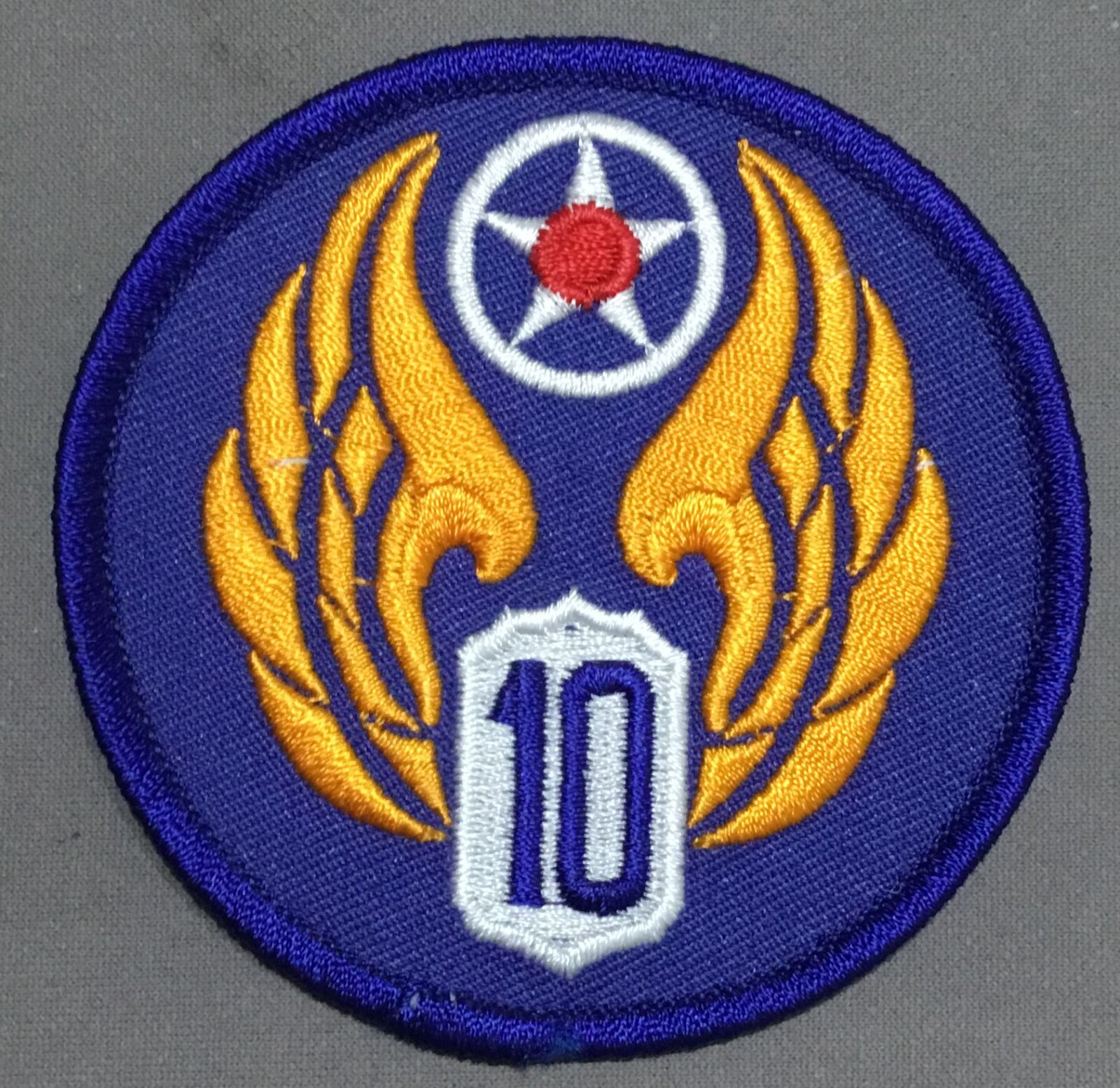 WW2 Army Air Corps 10th Air Force licensed patch