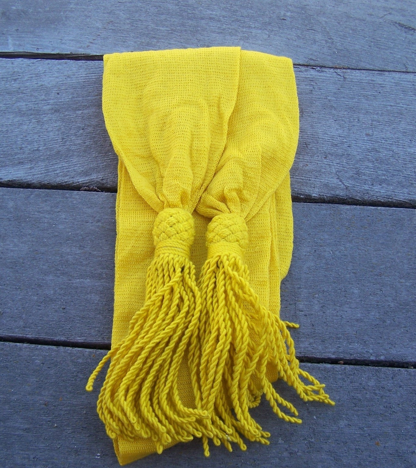 CIVIL WAR OFFICERS YELLOW WOOL SASH