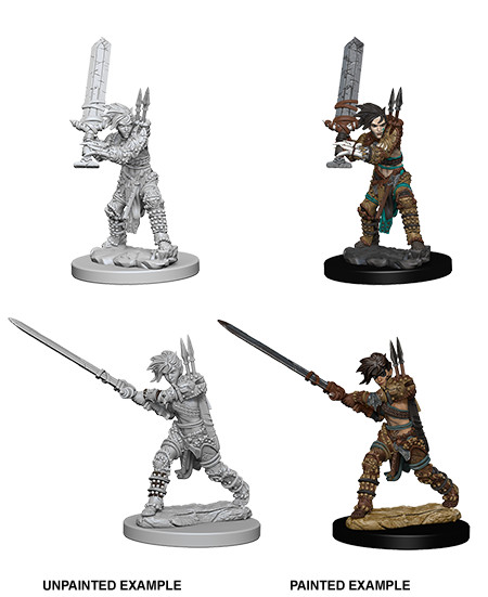 Pathfinder Battles Deep Cuts Unpainted Miniatures: Female Human Barbarian