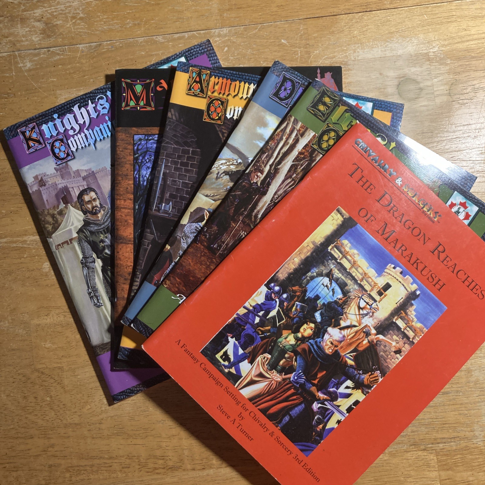 Chivalry & Sorcery RPG Lot, 6 Books Included.