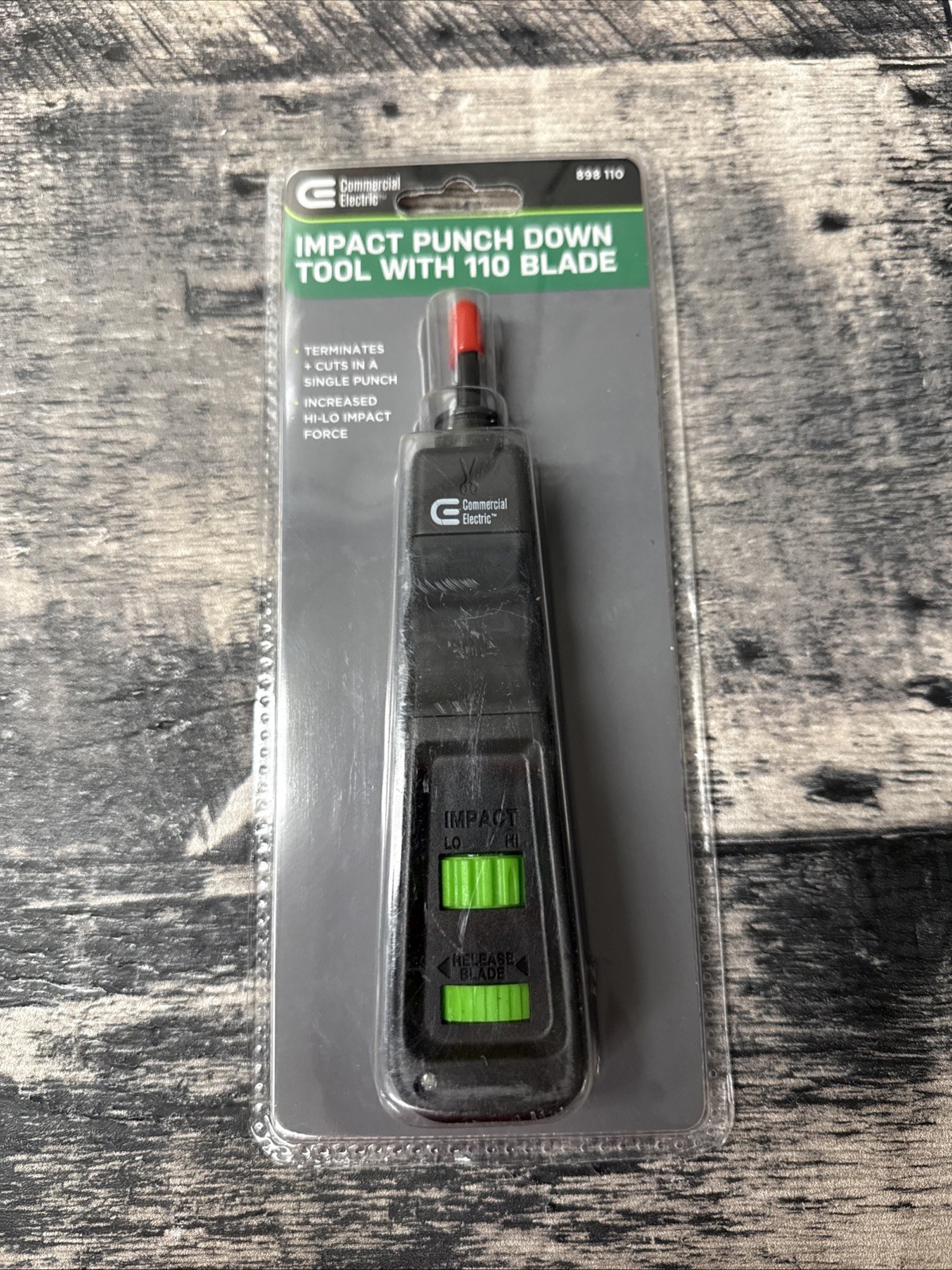 New Commercial Electric Impact Punch Down Tool with 110 Blade 898110
