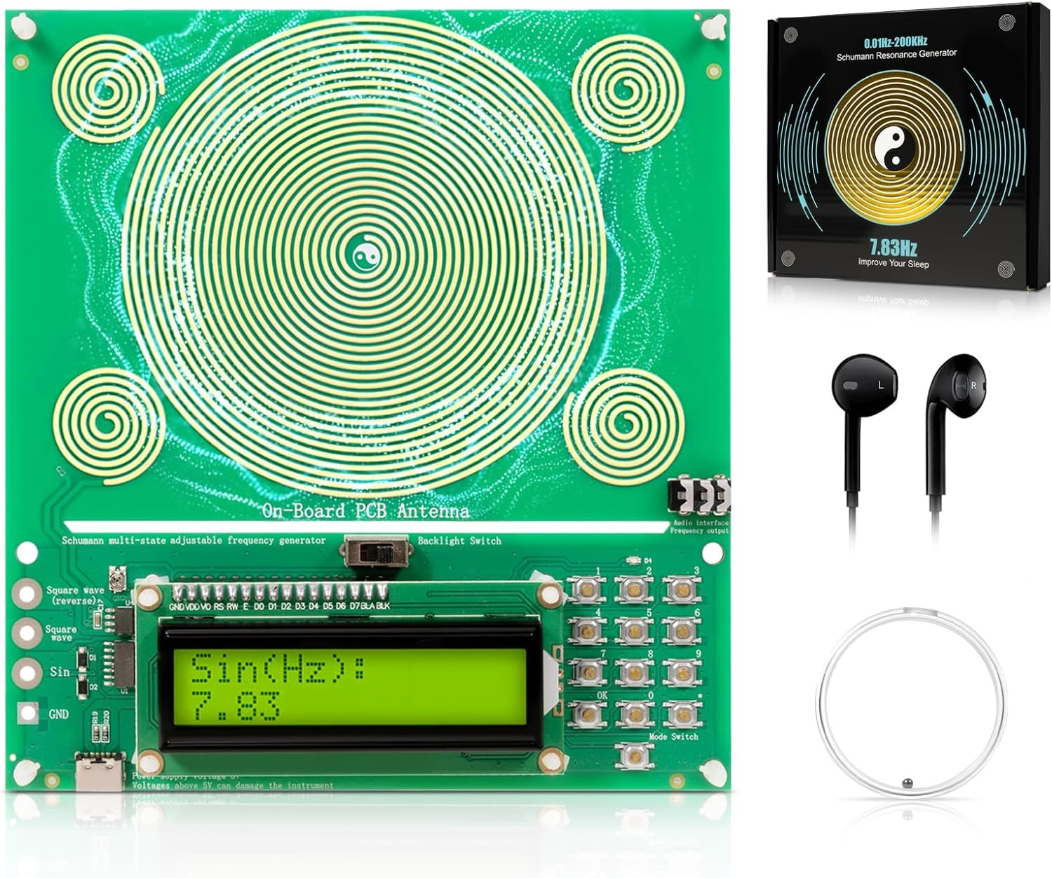 Adjustable Frequency Generator for Healing and Resonance 0.01-200000Hz