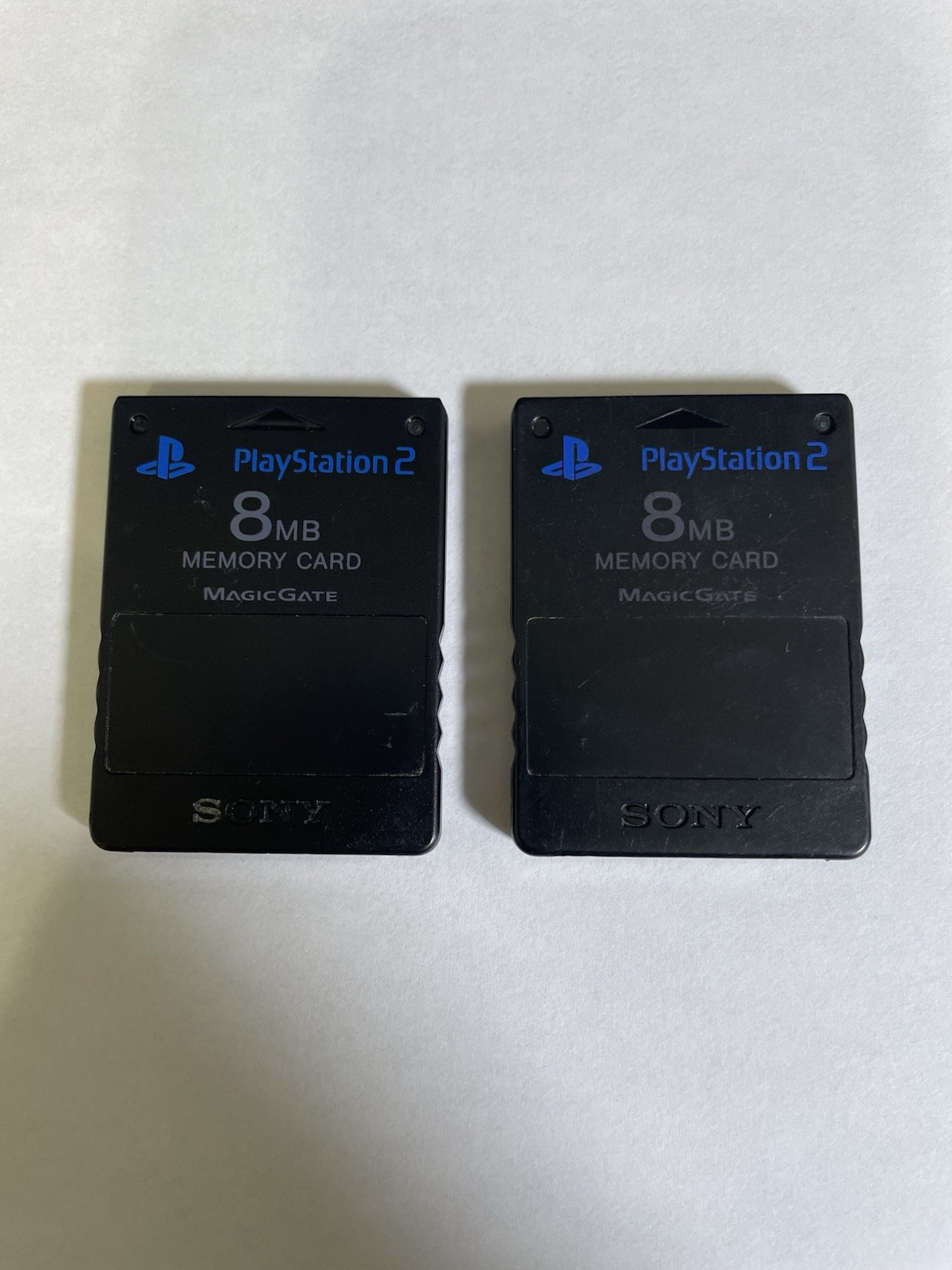 Sony PlayStation 2 PS2 8MB Memory Card MagicGate OEM Lot of 2