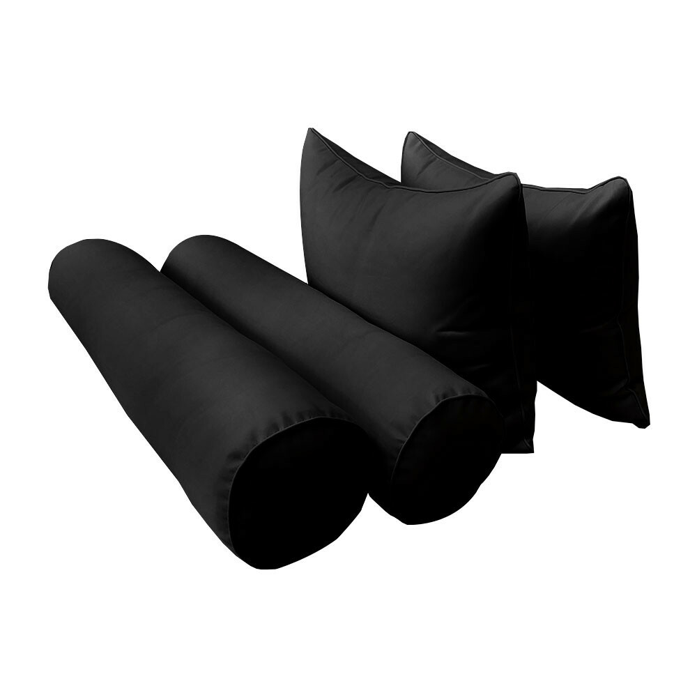 S4 Twin-XL 5PC Pipe Daybed Mattress Cushion Bolster Pillow Complete Set AD109