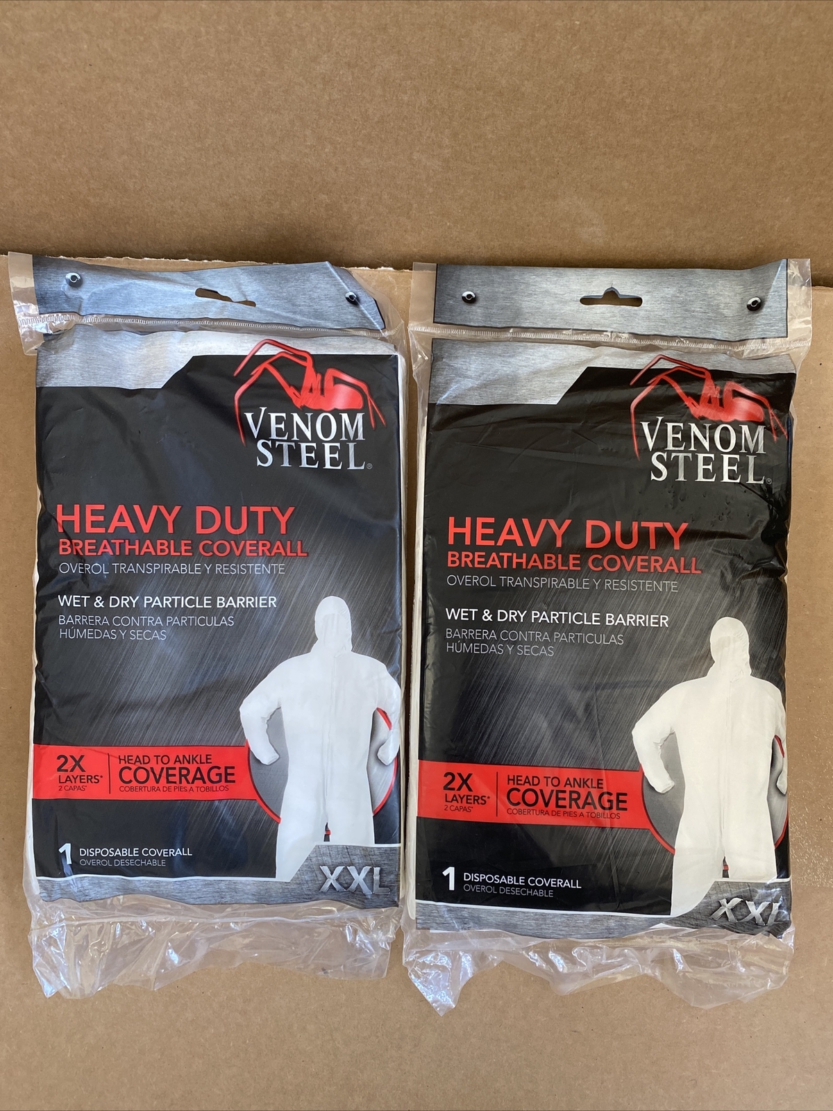 2x Venom Steel Heavy Duty Breathable Disposable Coveralls (2 Sizes Available)