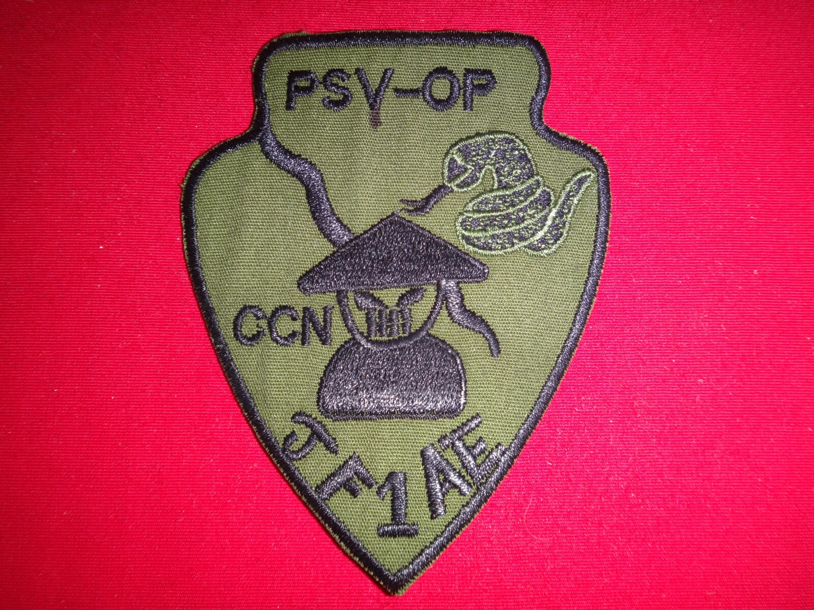 PSY-OP Task Force 1 Advisory Element TF1AE CCN Vietnam War Subdued Patch