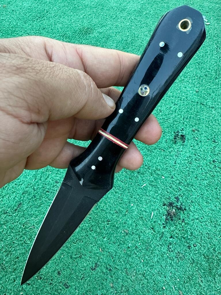 9” Double Edge D2 Steel Powder Coating Blade Dagger Survival Fishing Knife X293