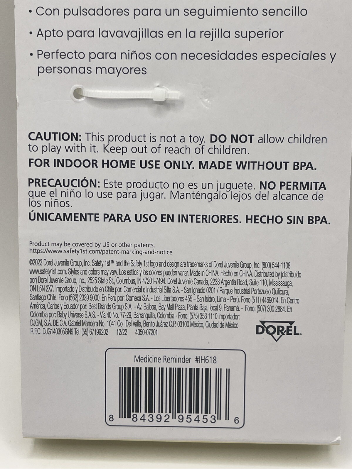 Safety First Medicine Reminder 2 Pack, Grey Color
