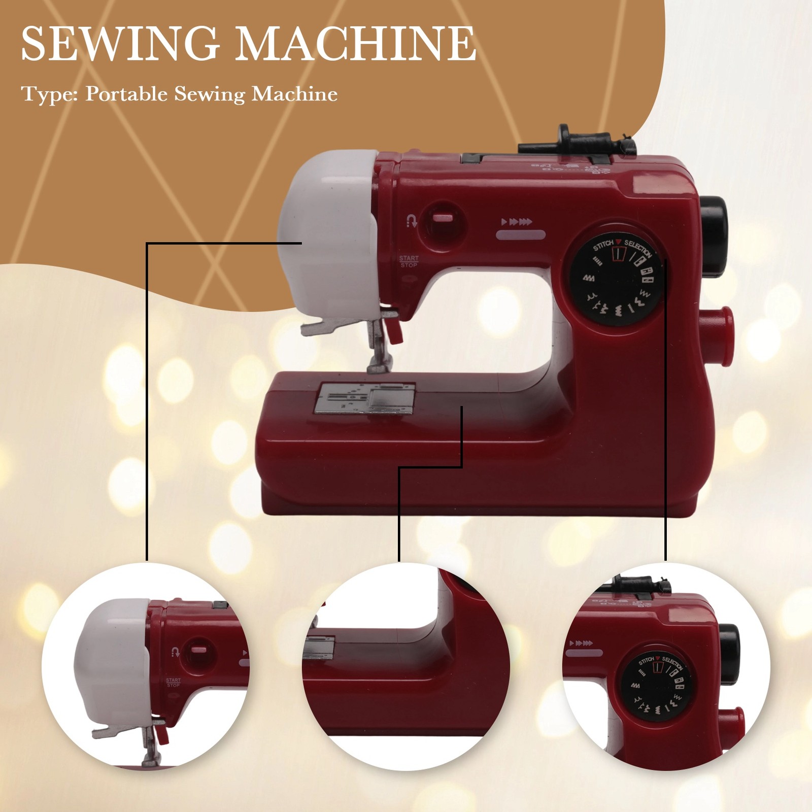 Portable Sewing Machine Sewing Machine Simulation Sewing Machine Ornament8597
