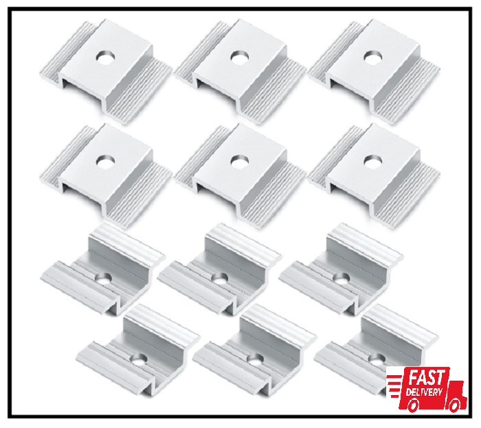 12 Pack Solar Panel Mid Clamps 1.06 Inch Solar Panel Bracket Aluminium Mounting