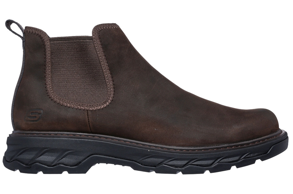 SKECHERS 205332/RDBR LOCKETT HEATH BROWN RELAXED FIT MID BOOT SHOES NIB MEN'S