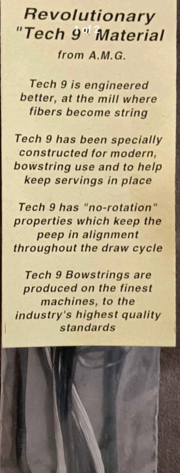 New In Package Tech 9 Straight Control Cable 36.5" Length 22 Strands!