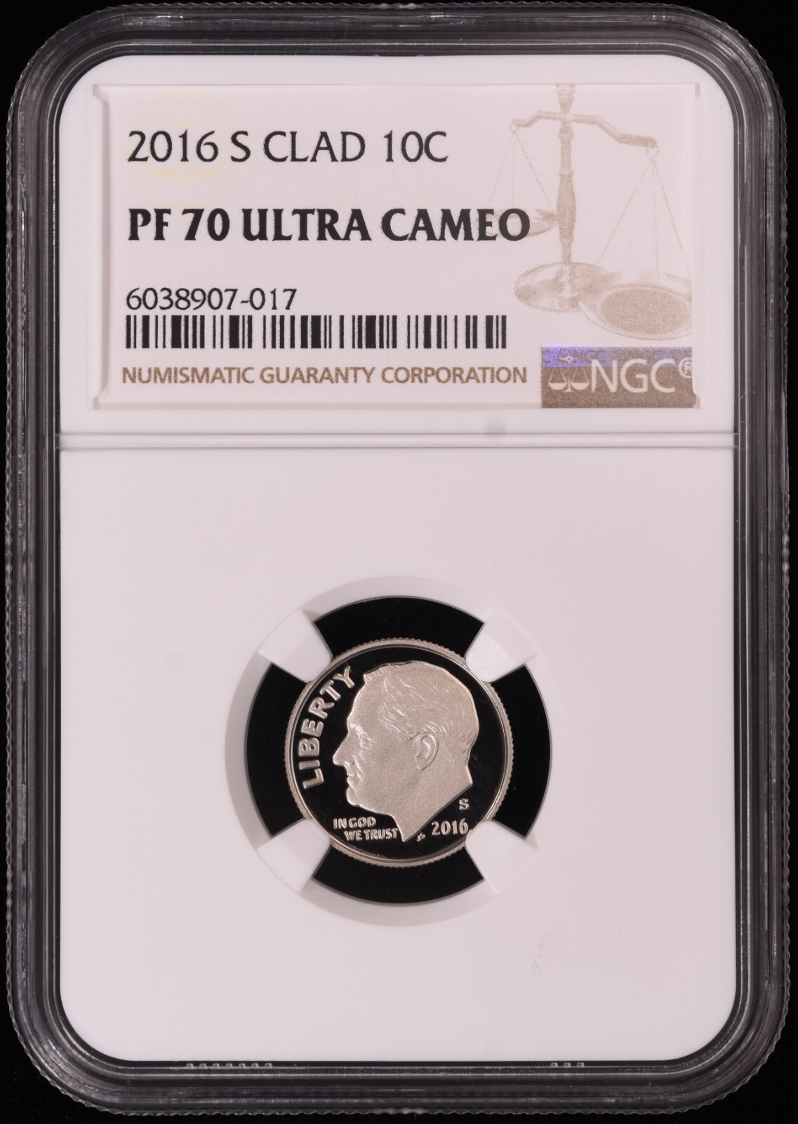 2016-S Clad Roosevelt Dime NGC PF 70 RD ULTRA CAMEO
