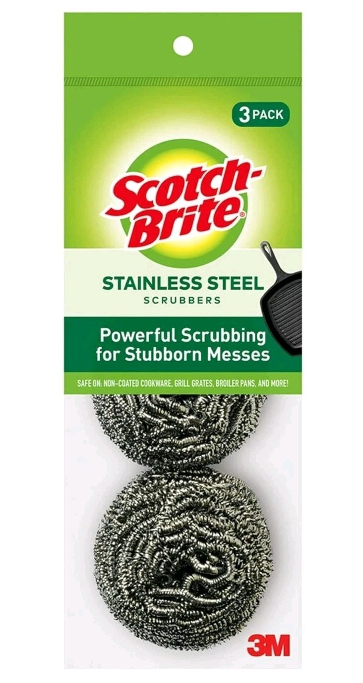 Lot Of 8 3-packs Of Scotch-Brite Stainless Steel Scrubbing Pads