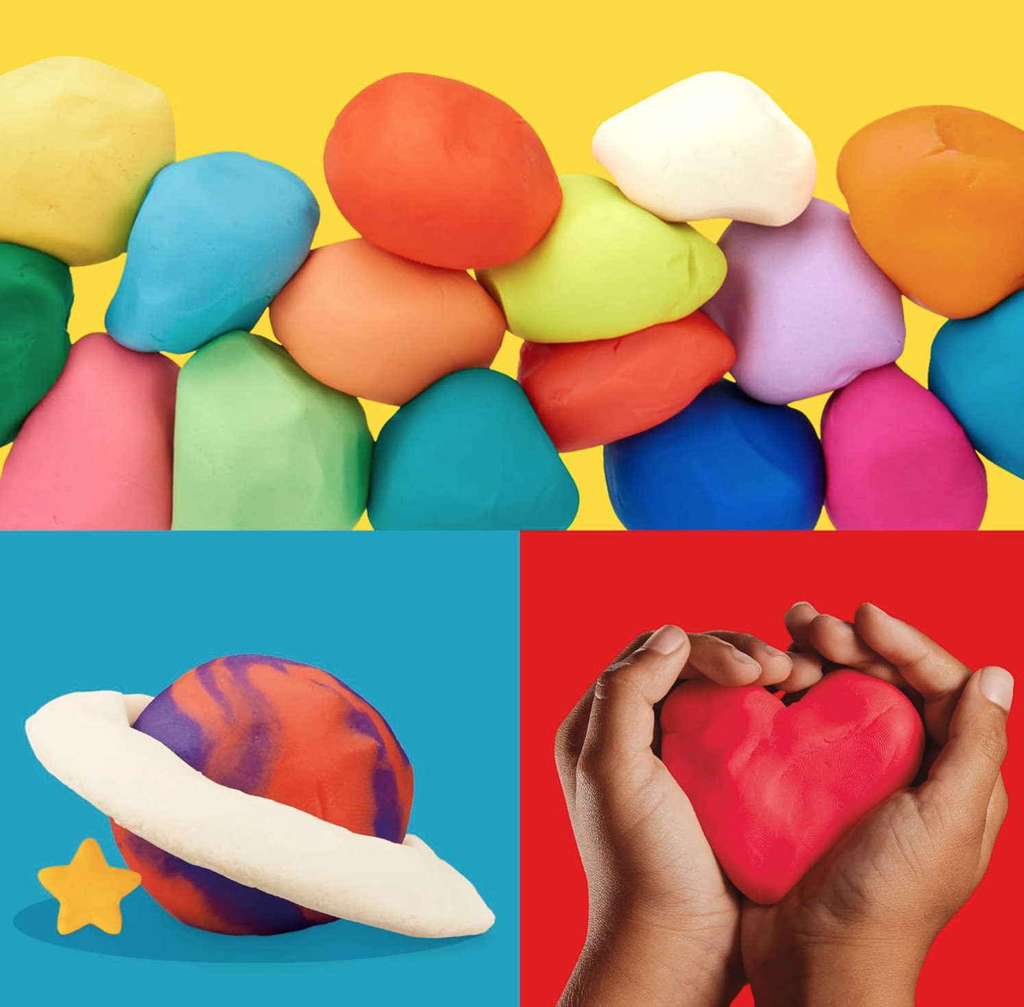 Play-Doh Modeling Compound 10-Pack Assorted Colors Non-Toxic 2 oz Cans Preschool