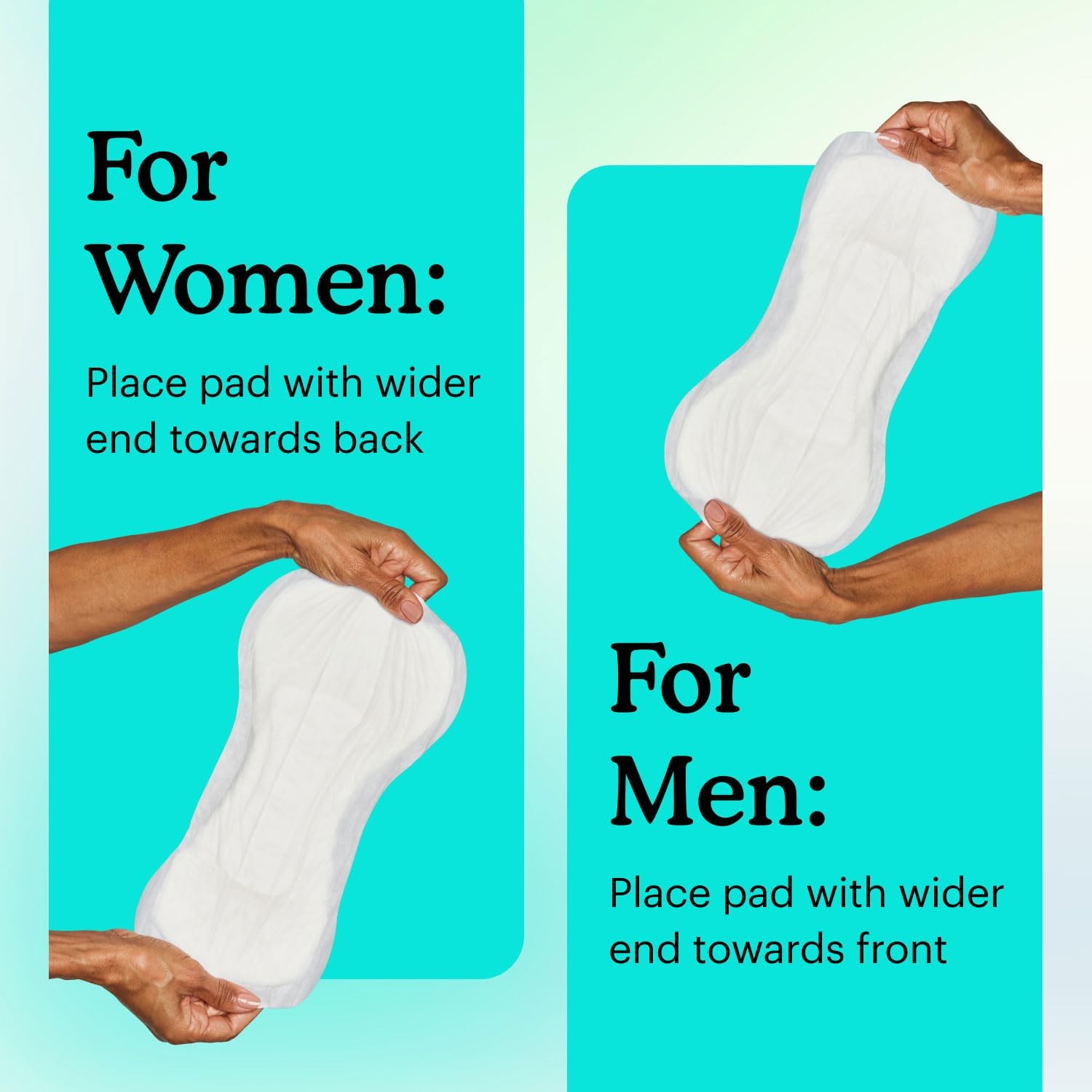 Because Overnight Booster Pads Fit All Adult Diapers, Helps 45 Count, White