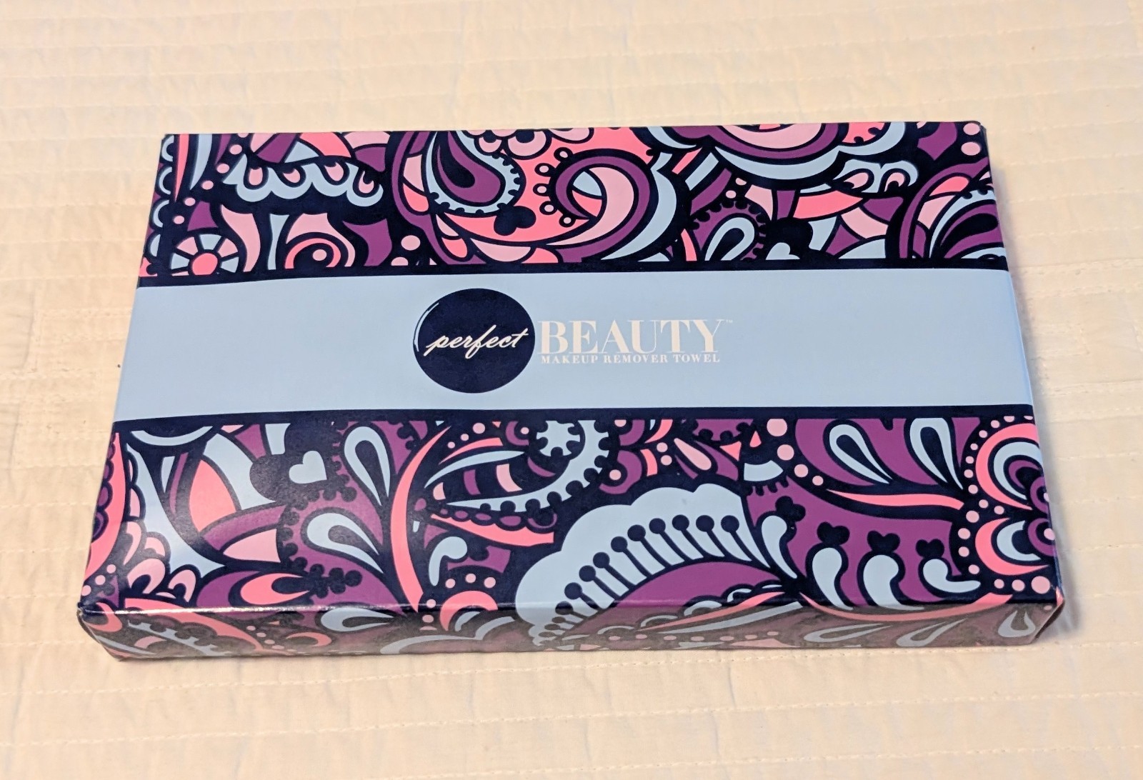 Perfect Beauty Makeup Eraser Remover Towel Gift Boxed PURPLE&PINK DESIGN