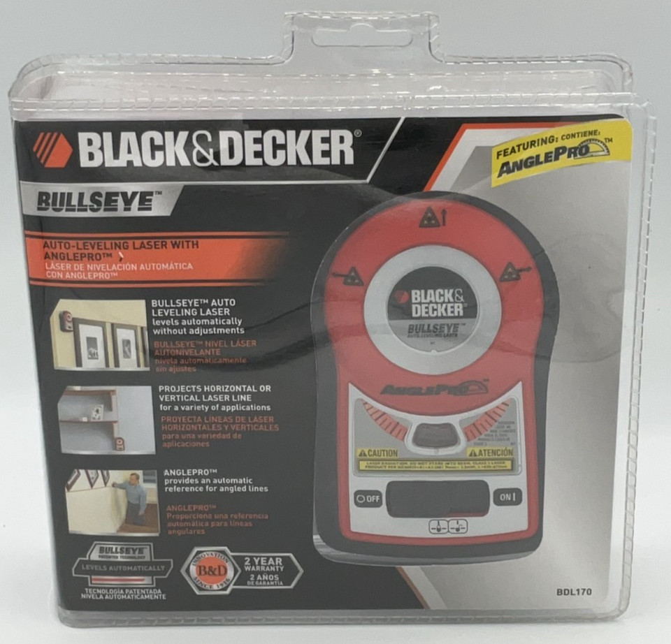 Black And Decker BullsEye BDL170 Self / Auto-Leveling Laser Line Level Tool