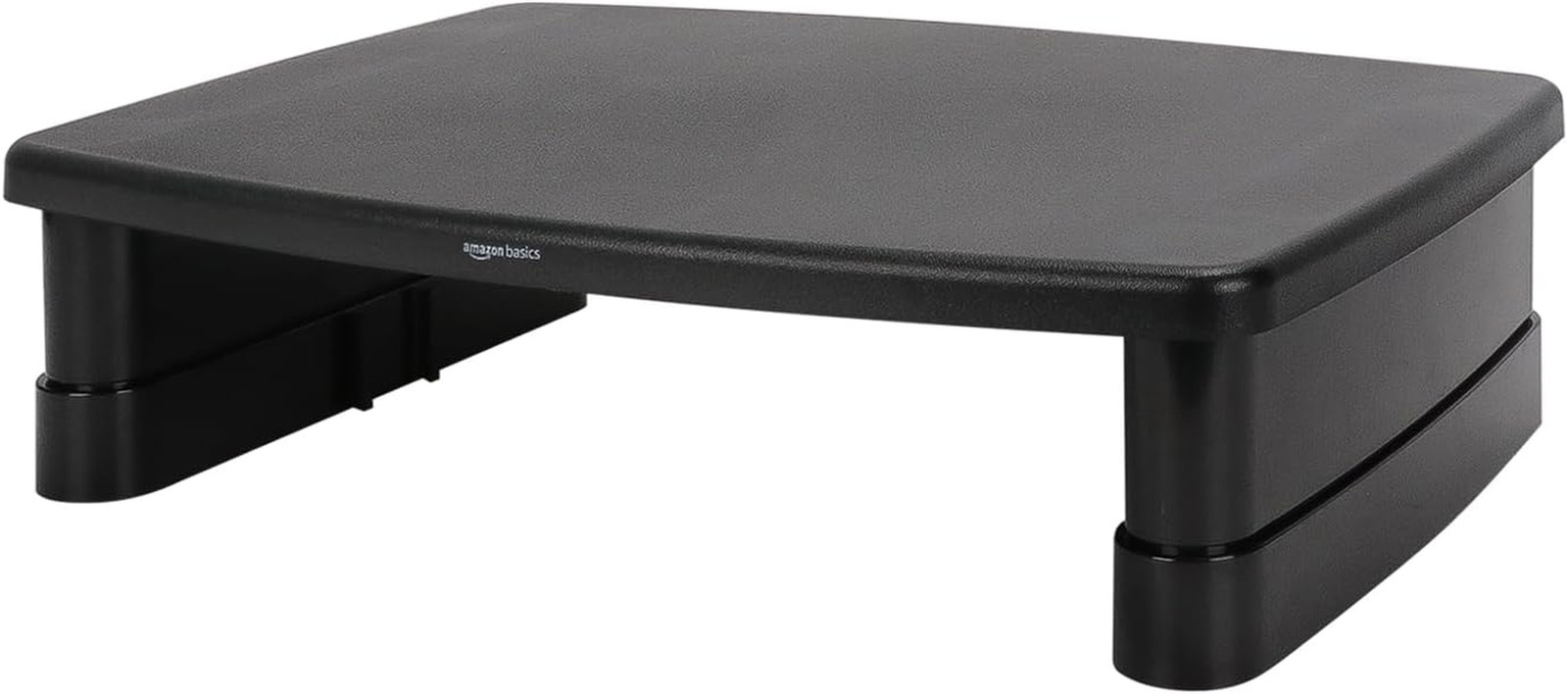 Height Adjustable Rectangular Computer Monitor Riser Desk Stand with Storage for