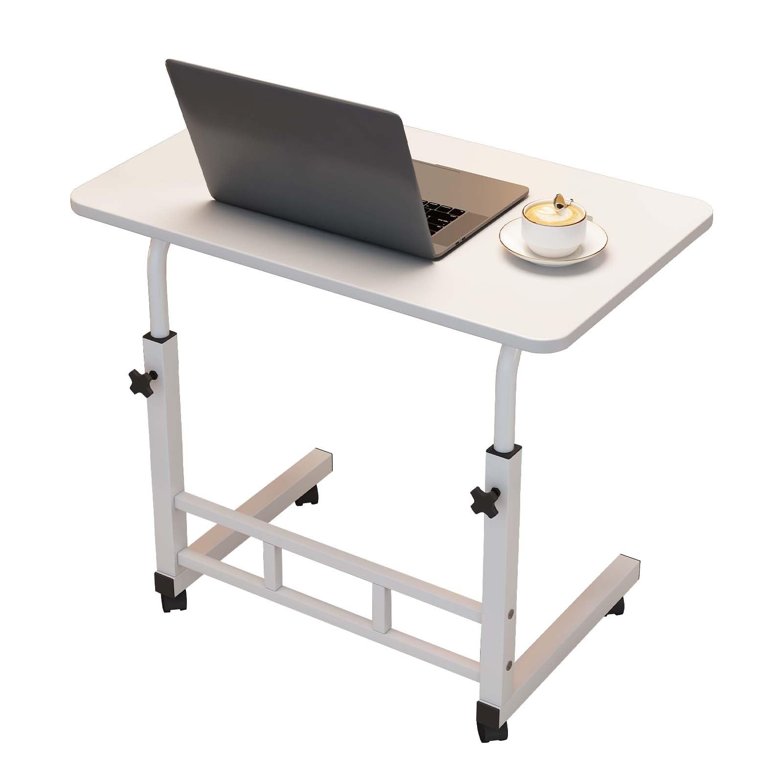 Small Standing Desk with Wheels, Portable Rolling Work Desk Adjustable Height