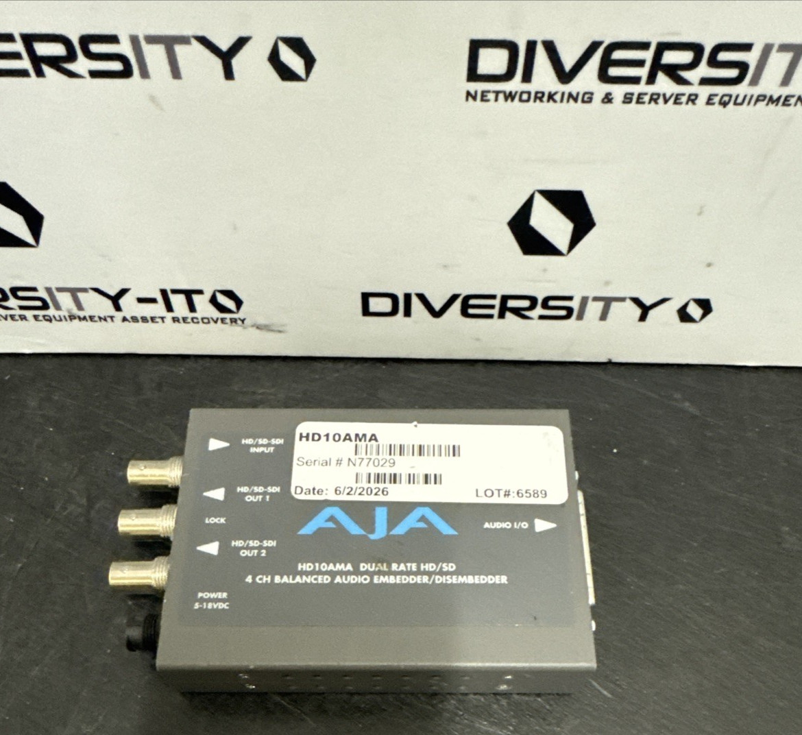 AJA HD10AMA DUAL-RATE HD/SD 4-CHANNEL BALANCED AUDIO EMBEDDER/DISEMBEDDER