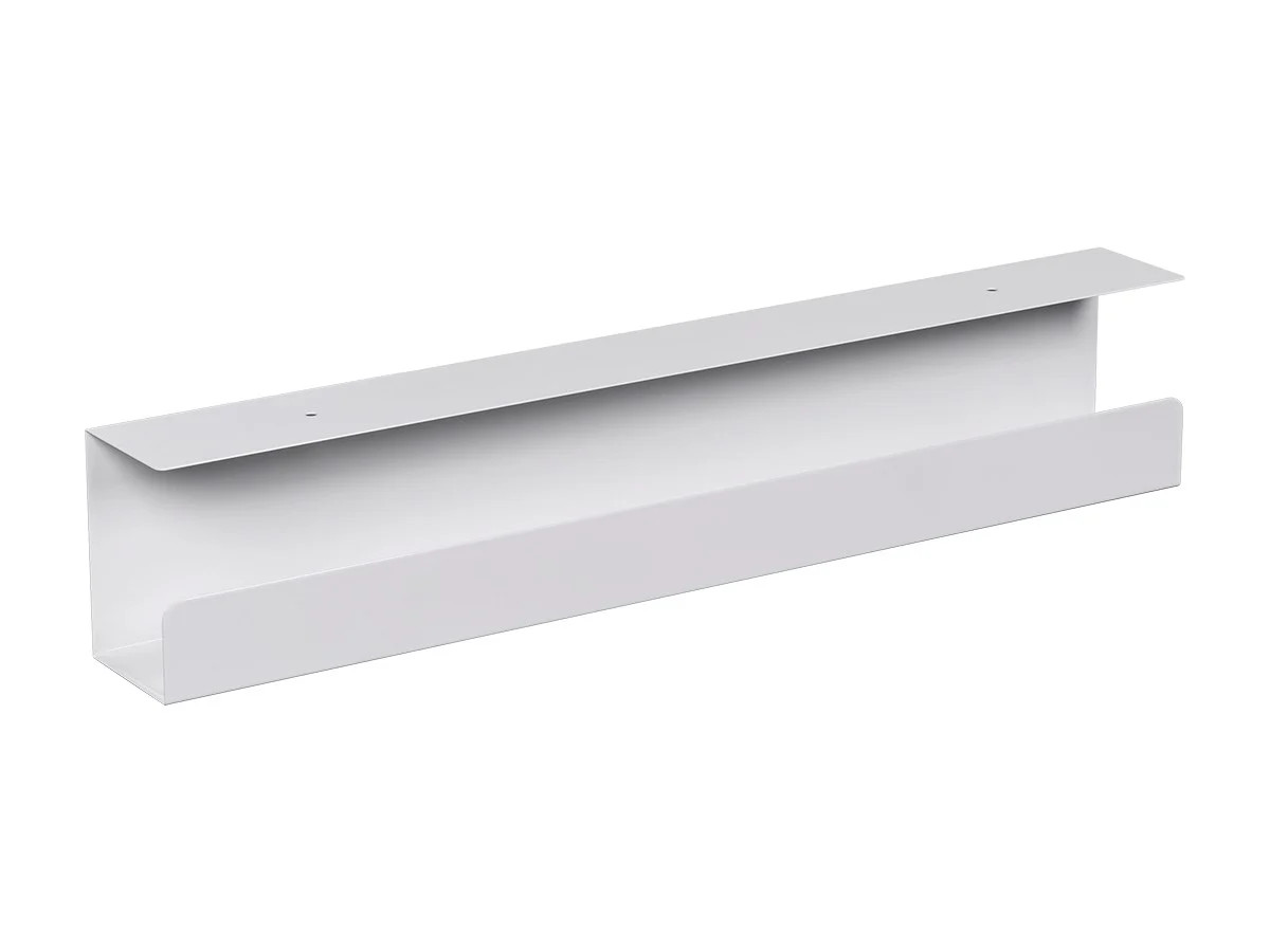 Monoprice Under Desk Cable Tray - Steel With Power Supply And Wire Management
