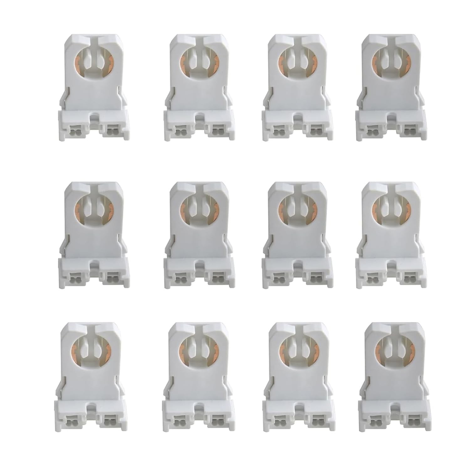 12 Packs Non Shunted T8 Lamp Holder Socket Turn Type for LED Fluorescent...