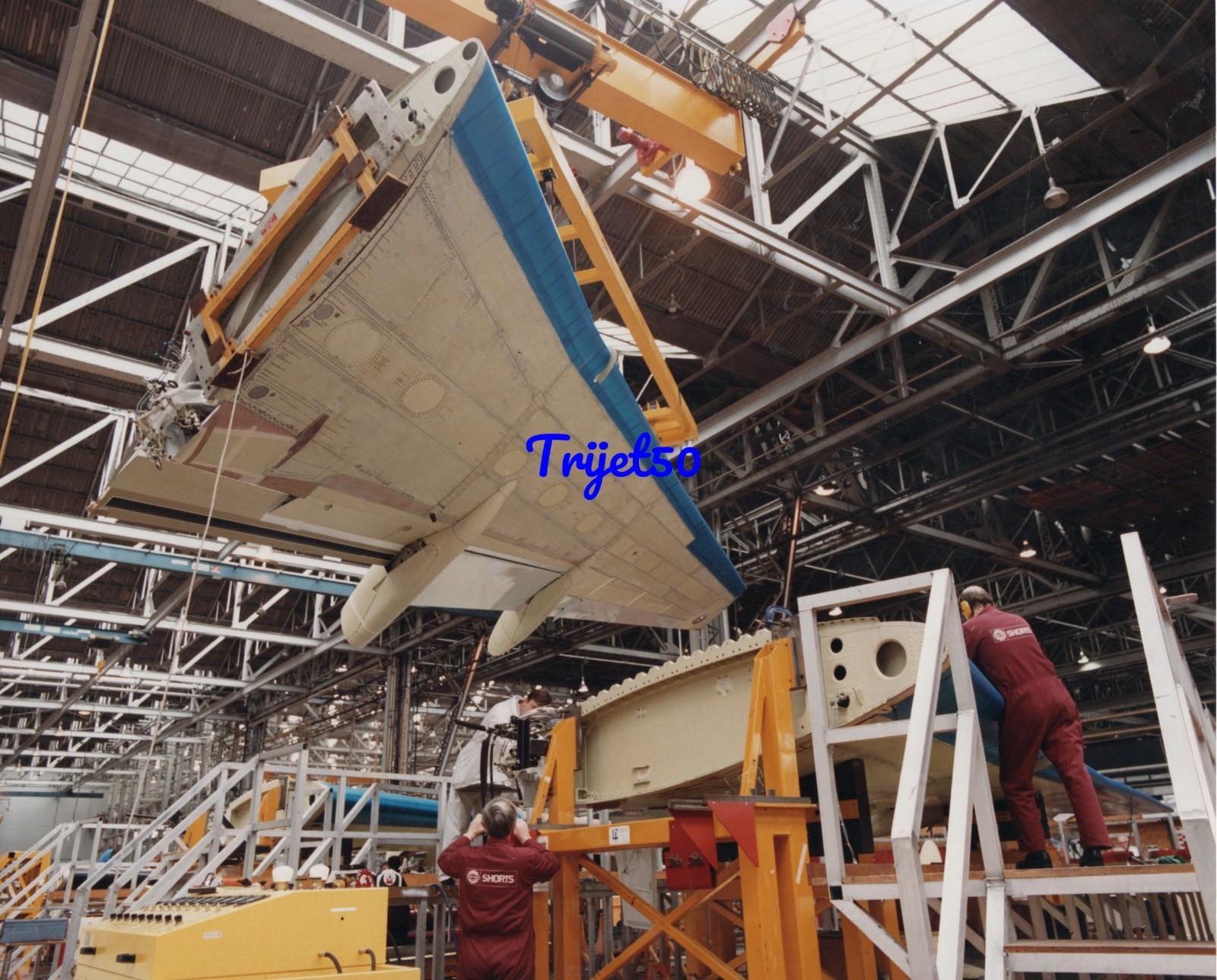 10X8 Colour Photo Fokker 100 Wing Production at Shorts Belfast