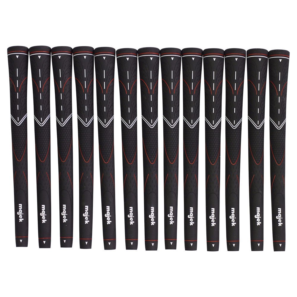 50 pcs - Majek Tour Pro Black Midsize Golf Grips