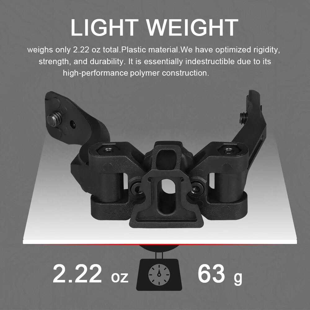J Arm NVG Mount for Dual PVS-14 Night Vision Goggles Bridge Tactical Accessories
