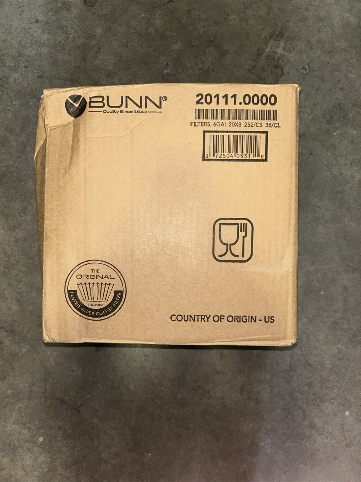BUNN Commercial Coffee Filters 6 Gallon Urn Style 252/Pack