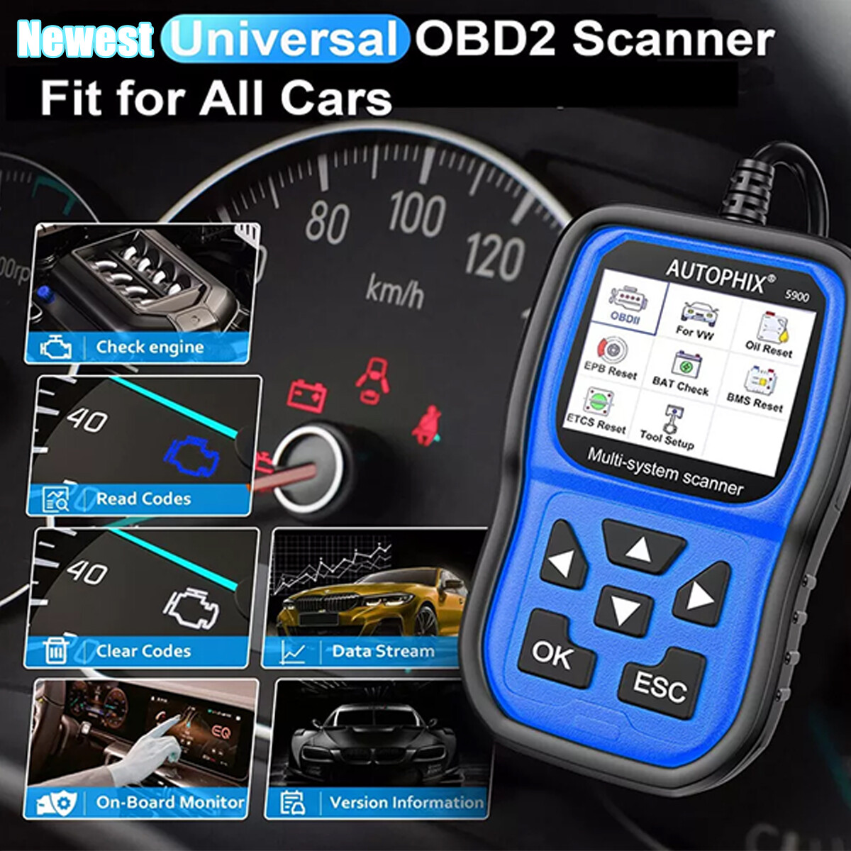AUTOPHIX 5600 for VAG OBD2 Scanner Code Reader All System Diagnostic Tool EPB