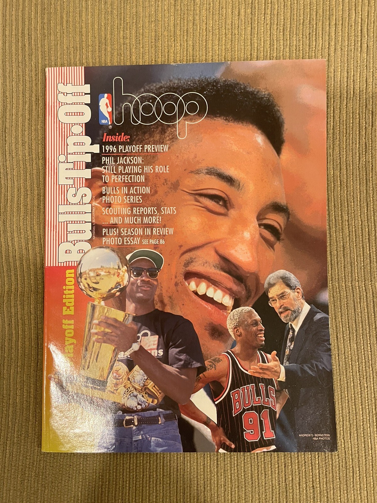 1996 Hoop Program Pippen Michael Jordan Chicago Bulls (Price Reduced)