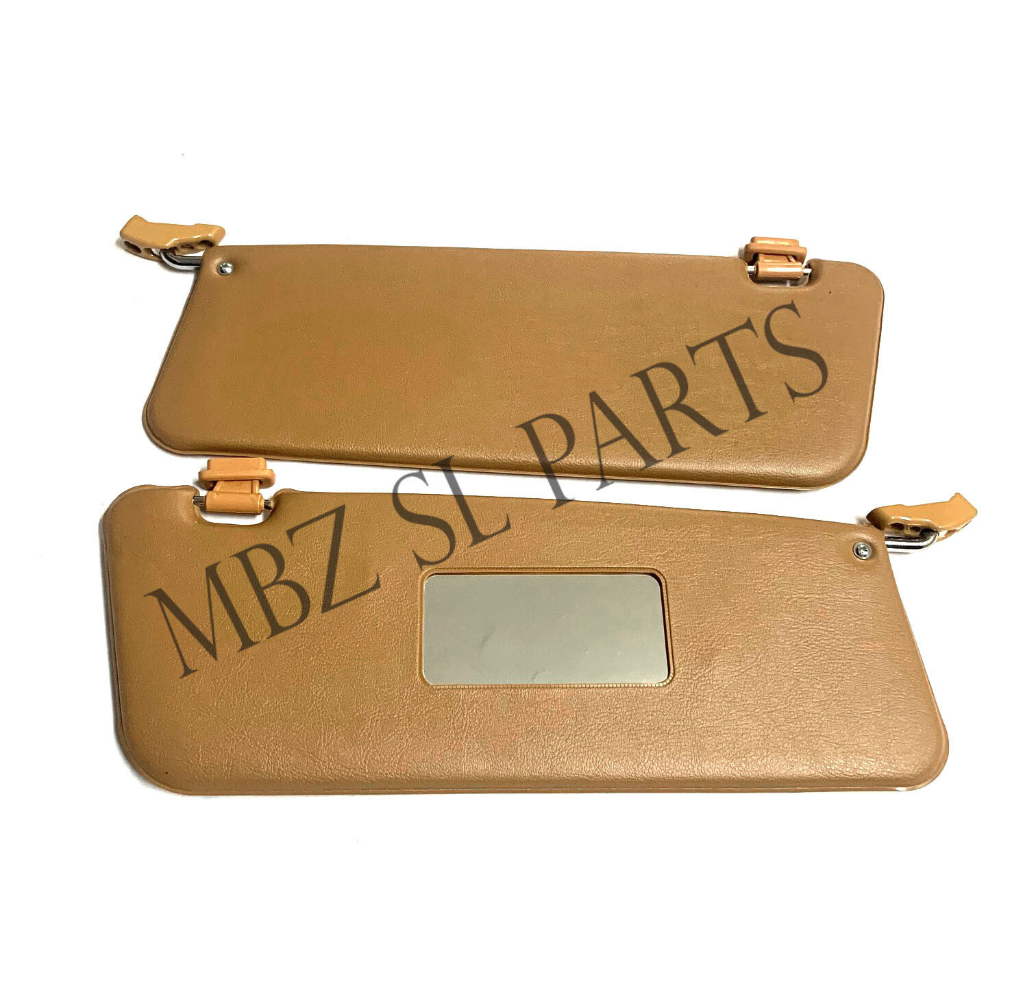 NEW PAIR OF PALOMINO SUN VISORS MERCEDES SL W107 380SL 450SL WITH ARMS CLIP USA