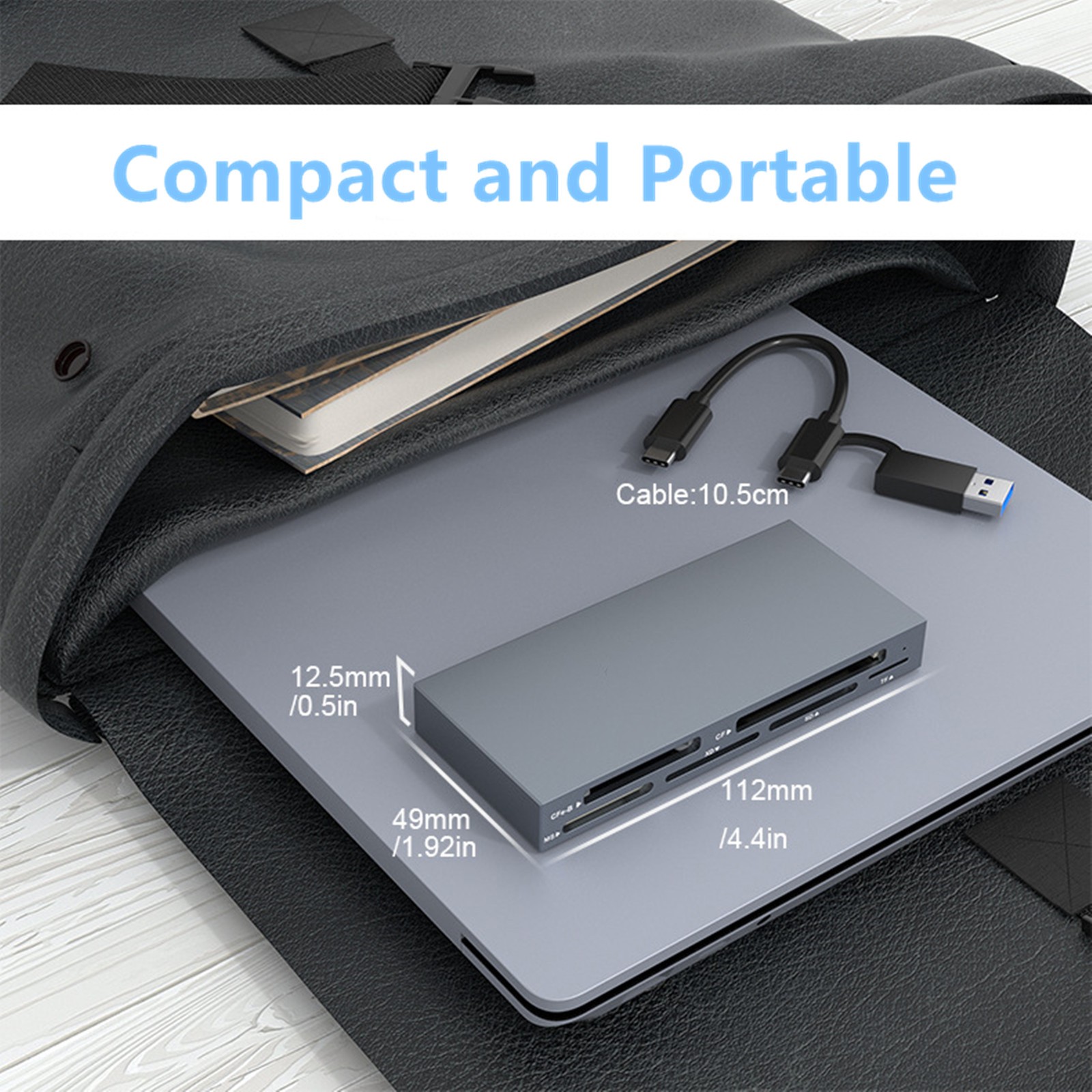 6-IN-1 USB 3.2 Gen2 10Gbps CFexpress Type B/CF/MS/XD/SD/TF Card Reader